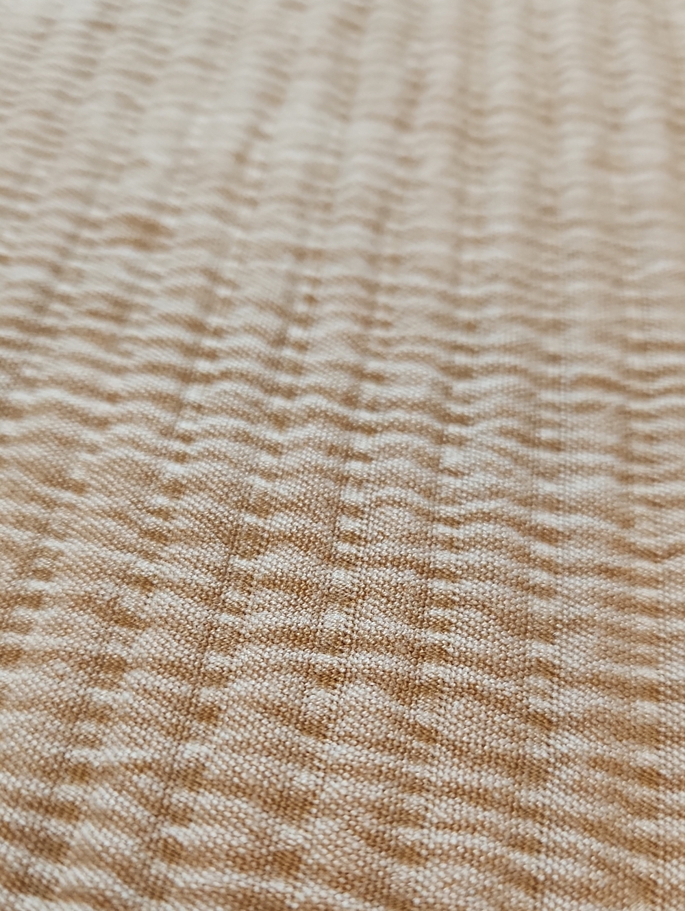 Tan Bamboo Viscose Textured Throw Blanket EUC